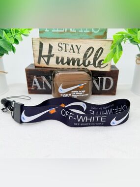 Nike OFF WHITE Design Protective Case for AirPods Pro 3 (2025) Glossy  Charcoal